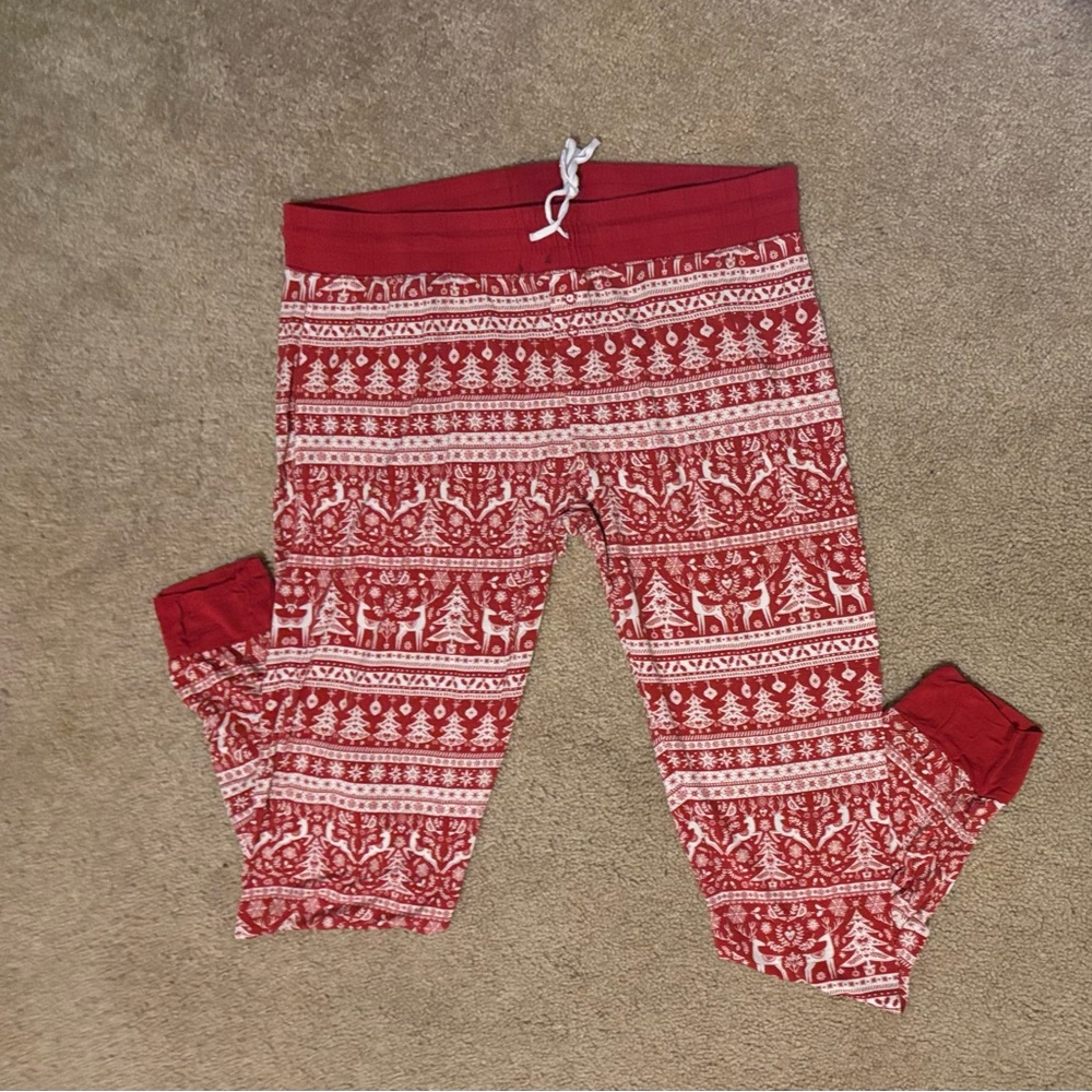 Little Sleepies Red and White Pajama Pants